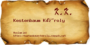 Kestenbaum Károly névjegykártya